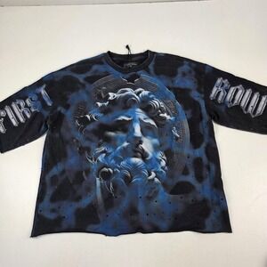 First Row Heavenly Bodies Shirt Mens Medium Oversized Distressed Graphic Tee